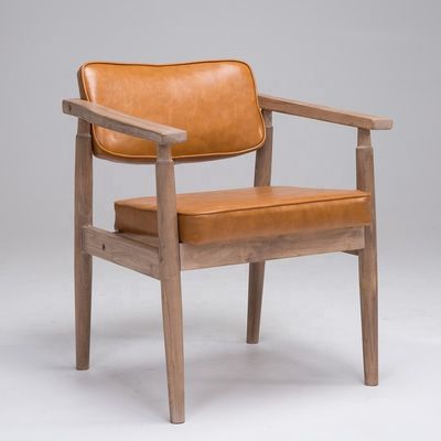 Estilo Vintage Antigo Braço de madeira maciça Café Restaurante Lounge de lazer Cadeira Vintage com serviço OEM aceita