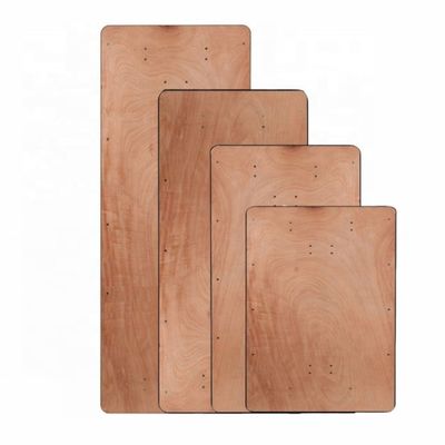 Banquete de madeira maciça rectangular ao ar livre Casamento Hotel Mesas de jantar dobráveis em design moderno para casamentos e hotéis