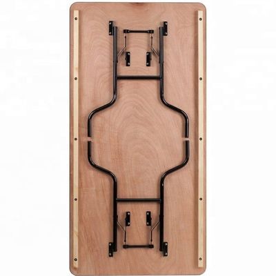 Banquete de madeira maciça rectangular ao ar livre Casamento Hotel Mesas de jantar dobráveis em design moderno para casamentos e hotéis