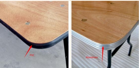 Banquete de madeira maciça rectangular ao ar livre Casamento Hotel Mesas de jantar dobráveis em design moderno para casamentos e hotéis