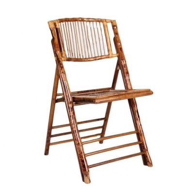 Rattan / Wicker Material de apoio de assento cor personalizada rústica de bambu dobrável cadeira de jantar ao ar livre