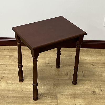 Tabela de café de madeira antiga com estilo de design moderno e opções de cores personalizáveis