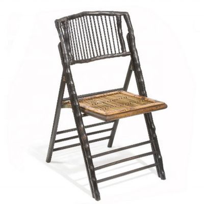 Rattan / Wicker Material de apoio de assento cor personalizada rústica de bambu dobrável cadeira de jantar ao ar livre
