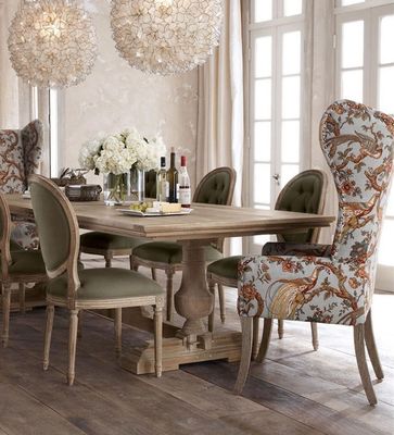 120cm*60cm*75cm Vintage Centro Rural Mesa de jantar com madeira de pinho curvado