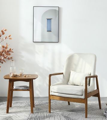 Cadeira de sofá único de madeira estofada cinza/verde para mobiliário de sala de estar moderna