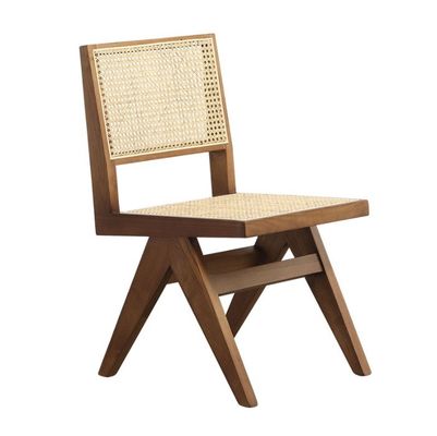 Mobiliário de restaurante nórdico antigo Cadeira de jantar de madeira maciça com Rattan/Vicker de hotel e bom design