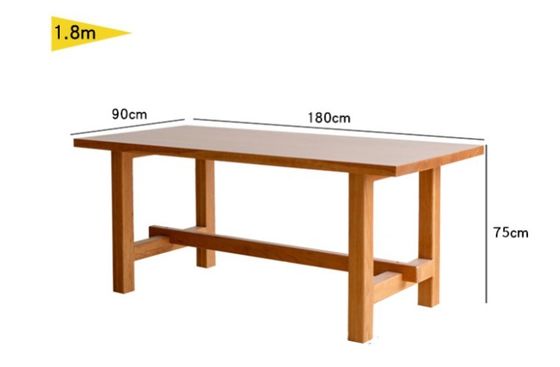 Mesa de jantar nórdica de madeira de pinho para restaurante Madeira maciça Banquete de casamento Cozinha de madeira