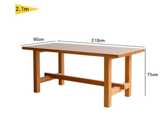 Mesa de jantar nórdica de madeira de pinho para restaurante Madeira maciça Banquete de casamento Cozinha de madeira