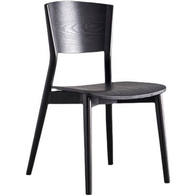 Cadeira de refeição de luxo moderna para uso doméstico/de hotel com design empilhável e material de madeira maciça