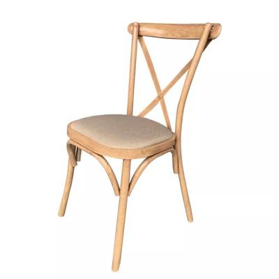 Apartamento Embalagem de correio nórdico moderno Cross Back Metal cadeira de jantar com design nórdico