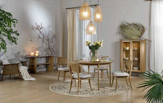 Cadeira Vintage de Rattan/Wicker Cadeira de Comida de Madeira Sólida Cadeira de Rattan Sem Braços Cadeira para Necessidades do Cliente