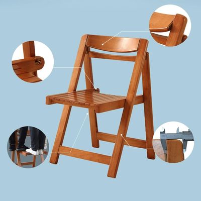 Solid Wood Nordic Design cadeira de jantar dobrável em cor natural / personalizada