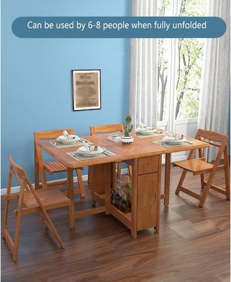 Solid Wood Nordic Design cadeira de jantar dobrável em cor natural / personalizada