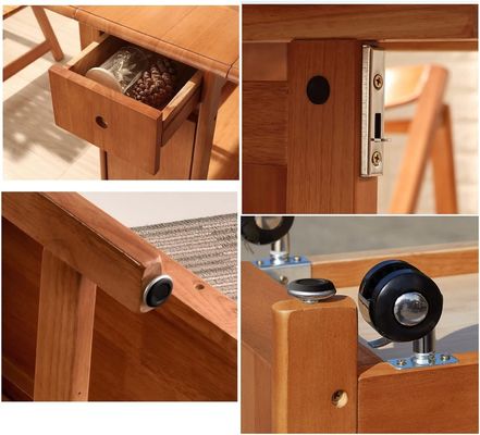 Solid Wood Nordic Design cadeira de jantar dobrável em cor natural / personalizada