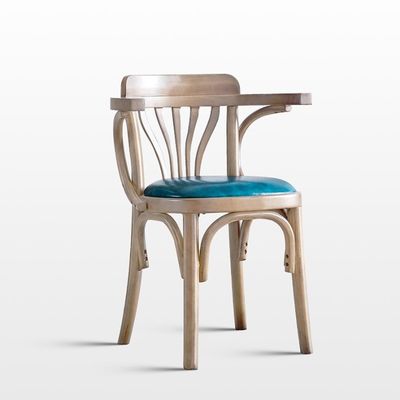Modelo de design contemporâneo Cadeira de restaurante de madeira maciça estofada para distribuição de móveis domésticos