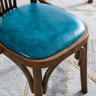 Modelo de design contemporâneo Cadeira de restaurante de madeira maciça estofada para distribuição de móveis domésticos