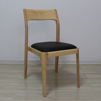 Embalagem de correio Y Madeira Nordic Light Luxury Hotel Cafe Chaise de refeição em couro empilhável