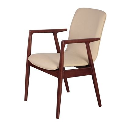 Solid Wood Luxury Hotel Dining Armchair em Design de lazer moderno para móveis de restaurante