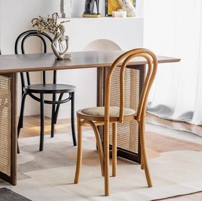 Madeira Sólida Cadeiras de Casamento de Eventos Firmes Cadeira de Jantar Empilhável de Madeira de Rattan