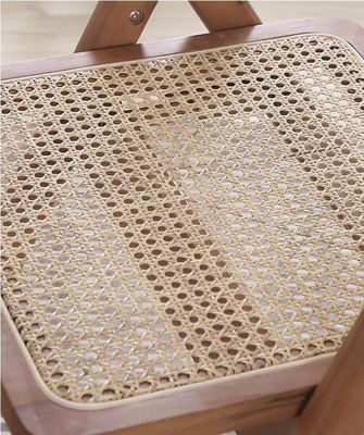 Cadeira de jantar de rotão dobrável de madeira sólida nórdica com artesanato tradicional