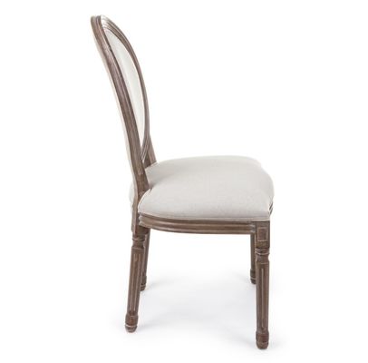 NO Cadeira de banquete de madeira sólida dobrada Louis para eventos Cadeira de casamento e eventos nórdicos D54*W53*SH44.5*H76.5