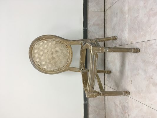 NO Cadeira de banquete de madeira sólida dobrada Louis para eventos Cadeira de casamento e eventos nórdicos D54*W53*SH44.5*H76.5
