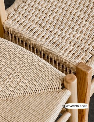 Mobiliário de Sala de Jantar Personalizado Cadeira de Jantar de Madeira Nórdica Cadeira de Rattan