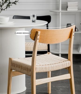 Mobiliário de Sala de Jantar Personalizado Cadeira de Jantar de Madeira Nórdica Cadeira de Rattan