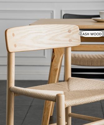 Mobiliário de Sala de Jantar Personalizado Cadeira de Jantar de Madeira Nórdica Cadeira de Rattan