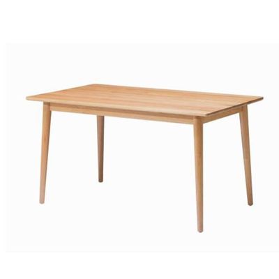 Mobiliário moderno de sala de jantar Mesa de jantar de madeira rectangular em estilo de design de meados do século com madeira maciça