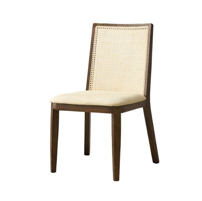 Mobiliário de restaurante Cadeira de rotão com quadro de madeira de cinza e assento estofado