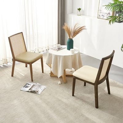 Mobiliário de restaurante Cadeira de rotão com quadro de madeira de cinza e assento estofado