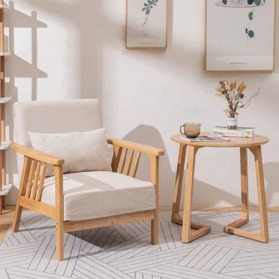 Poltrona moderna de madeira maciça A combinação perfeita de estilo e conforto para a sua sala de estar