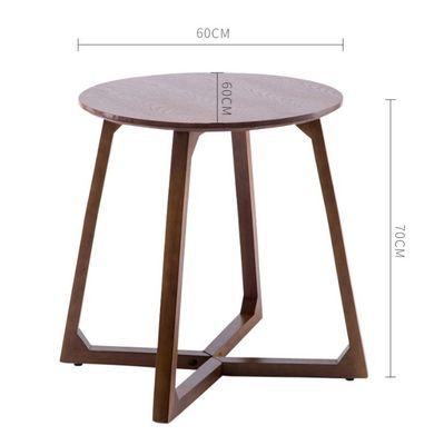 Tabela de café de madeira de pernas cruzadas Tabela lateral Estilo de design moderno em cor de Burlywood / Walnut