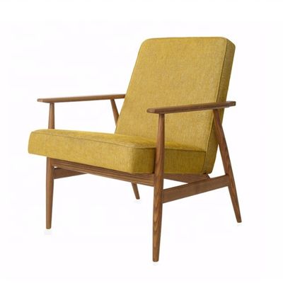 Mobiliário moderno de sala de estar Sofá balançador de madeira Silla de veludo de tecido