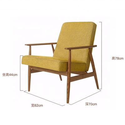 Mobiliário moderno de sala de estar Sofá balançador de madeira Silla de veludo de tecido