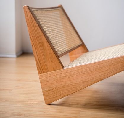 Design contemporâneo Móveis de casa Cadeira de rotão tecida Cadeira de madeira maciça para espaços de lazer Estilo contemporâneo