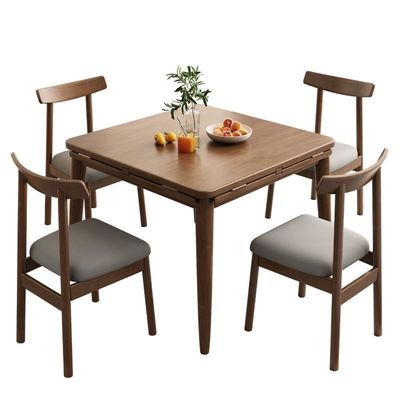 Conjunto de mesa de jantar de madeira maciça para casamentos de material de madeira de design clássico familiar