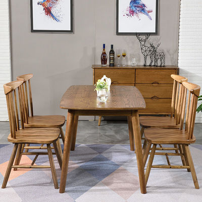 Conjunto de mesa de jantar de madeira maciça para casamentos de material de madeira de design clássico familiar