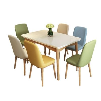 Mesa de jantar de madeira moderna Mesa para mobiliário de sala de jantar