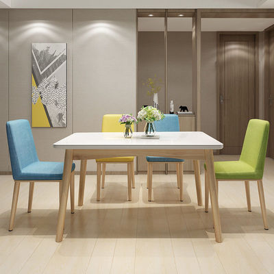 Mesa de jantar de madeira moderna Mesa para mobiliário de sala de jantar