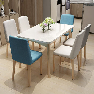 Mesa de jantar de madeira moderna Mesa para mobiliário de sala de jantar