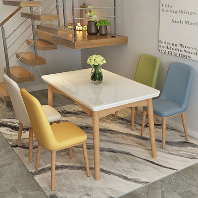 Mesa de jantar de madeira moderna Mesa para mobiliário de sala de jantar