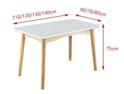 Mesa de jantar de madeira moderna Mesa para mobiliário de sala de jantar