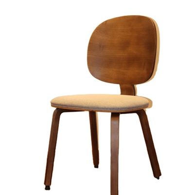 Cadeira de jantar Móveis nórdicos Cadeiras de madeira estofadas Cadeira de café desmontável Montar específico W44cm*D46cm*89cm