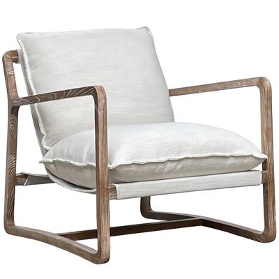 Mobiliário de sala de estar Melhor cadeira de madeira com assento estofado e moldura de madeira maciça