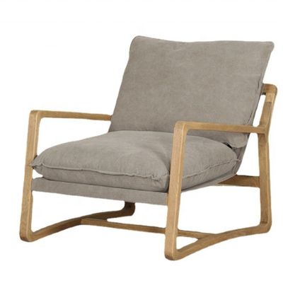 Mobiliário de sala de estar Melhor cadeira de madeira com assento estofado e moldura de madeira maciça