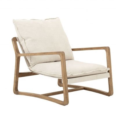 Mobiliário de sala de estar Melhor cadeira de madeira com assento estofado e moldura de madeira maciça