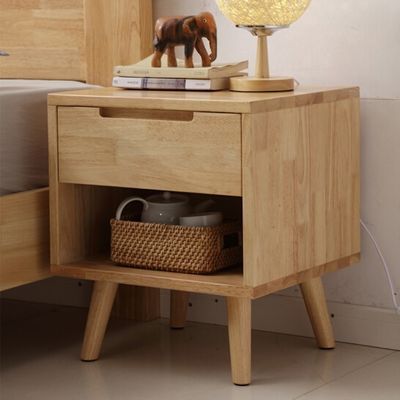 Mesa de noite de madeira maciça Armário de armazenamento de moda para decoração de quarto e sala de estar