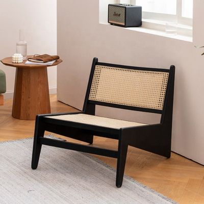 OEM/ODM Moderno Estilo Rattan Madeira Sala de estar criativa Patio Rattan cadeira cadeira traseira Perfeito para apartamento